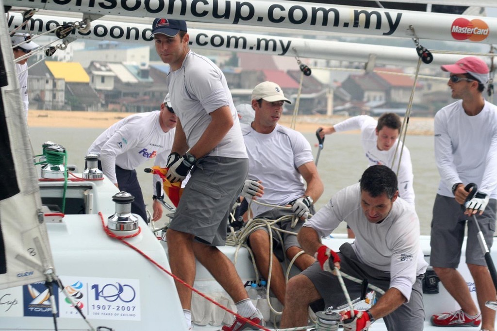 Minoprio (background) and Richard (foreground) up close and personal - Monsoon Cup 2007 © Sail-World.com /AUS http://www.sail-world.com